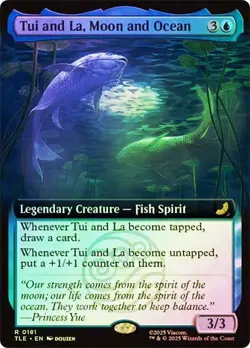 Tui and La, Moon and Ocean Foil Extended Art Avatar: The Last Airbender NM MTG - Image 1