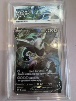 Pokemon Lugia v Alternate Full Art Silver Tempest Holo Card 186/195 Ace 9 - Image 2