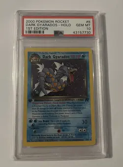 2000 Pokemon Dark Gyarados Holo 1st Edition 8/82 PSA 10 (Team Rocket) GEM MINT - Image 1