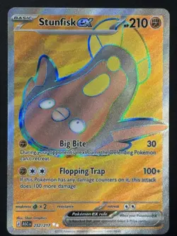 Stunfisk ex 252/217 Ultra Rare ME: Ascended Heroes Pokemon - Image 1