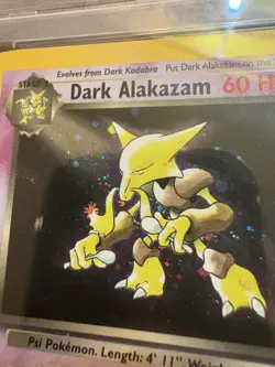 DARK ALAKAZAM SWIRL HOLO #1 TEAM ROCKET POKEMON PSA 4 - Image 3