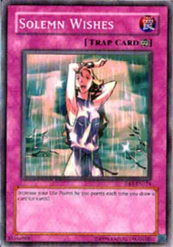 1x (P) Solemn Wishes - DB1-EN174 - Common - Unlimited Edition YuGiOh - Image 1