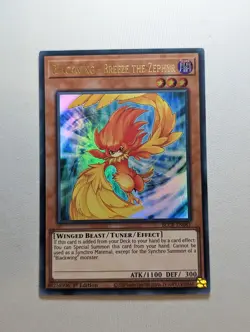 YuGiOh! Blackwing - Breeze the Zephyr - BLCR-EN061 - Ultra Rare 1st Edition - Image 1