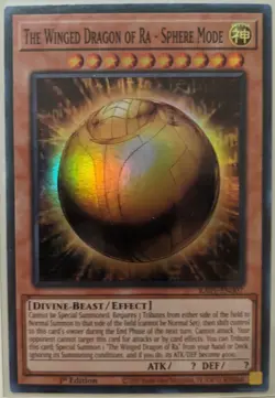 YuGiOh The Winged Dragon of Ra - Sphere Mode Super Rare RA01-EN007 1st Edition - Image 1
