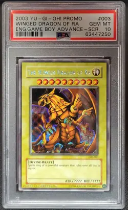 The Winged Dragon of Ra Yugioh 2003 GBI-001 Secret Rare Set PSA 10 - Image 1