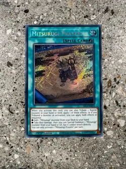 Yugioh TCG Mitsurugi Prayers L26D-ENM14 Secret Rare 1st Edition NM-M - Image 1