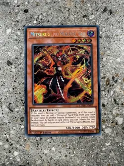 Yugioh TCG Mitsurugi no Mikoto, Saji L26D-ENM05 Secret Rare 1st Edition NM-M - Image 1