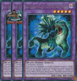 Yugioh! 3x Predaplant Ambulomelides MAMA-EN065 Ultra Rare 1st Ed NM - Image 1