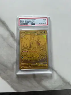 Mega Dragonite EX 295/217 Gold Hyper Rare Pokemon Ascended Heroes Mint PSA 9 - Image 1