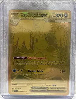 Pokemon Ascended Heroes Mega Dragonite EX Gold Hyper Rare 295/217 Pack Fresh 🔥 - Image 3