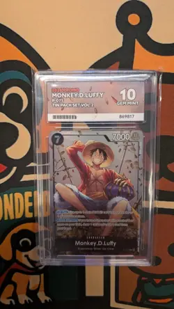 ACE Grading Gem Mint 10 Monkey.D.Luffy P-075 Promo One Piece Tin Pack Set Vol.2 - Image 1