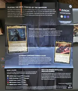 Warhammer 40K Forces of the Imperium MTG Commander Deck with gaming mat - Image 4
