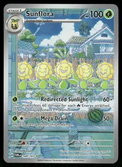 Pokemon Cards Sunflora 169/167 Twilight Masquerade Illustration Rare NM - Image 1