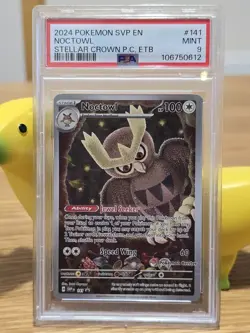 Pokemon TCG Stella Crown Noctowl #141 Black Star Promo PSA 9 - Image 1