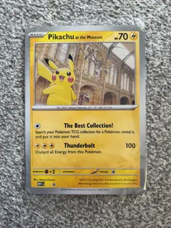 Pokemon TCG Pikachu at the Museum – Promo Oversized Card (MEP EN) – Sealed - Image 1