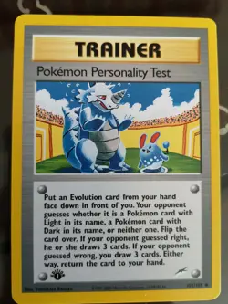 Pokemon Personality Test 1st Edition Neo Destiny 102/105- MINT UPSA 9 - Image 1