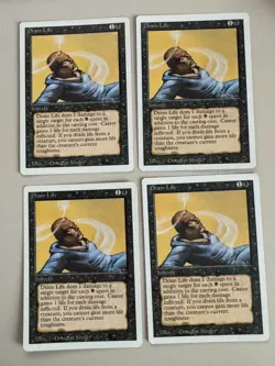 Drain Life x4 Playset - MTG - REVISED (3rd) - ENGLISCH - ©1994 M/NM common - Image 1