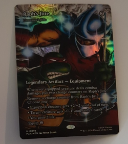 Raph's Jitte Borderless Poster FOIL NM Teenage Mutant Ninja Turtles TMNT MTG - Image 1