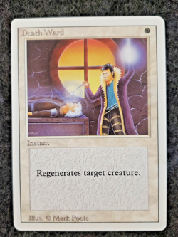 Death Ward Magic the Gathering Revised Common Never Played MTG NM+ (DS3D1K7) - Image 1