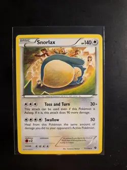 2016 Snorlax 77/124 Fates Collide Regular Pokemon TCG - Image 1