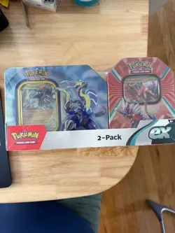 Pokemon Miraidon & Koraidon ex Costco 2-Pack Tins Sealed 9 Booster Packs Costco - Image 1
