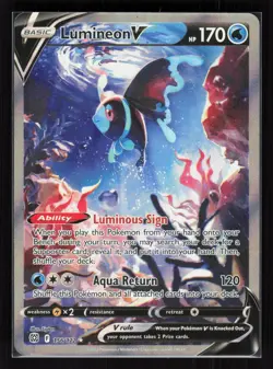 Lumineon V Alternate Full Art Ultra Rare Pokemon SWSH Brilliant Stars 156/172 NM - Image 1