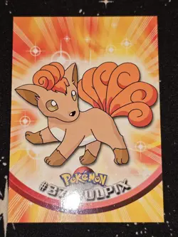 Vulpix #37, Pokemon TCG Blue Logo Topps TV Animation Edition, Reg, Light Play - Image 2