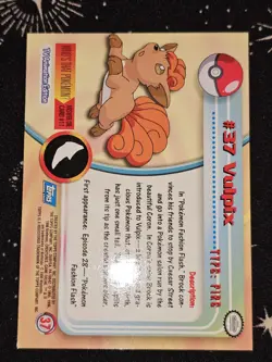 Vulpix #37, Pokemon TCG Blue Logo Topps TV Animation Edition, Reg, Light Play - Image 3