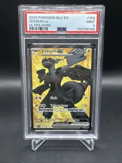 2025 Pokemon Black Bolt EN Zekrom ex Ultra Rare #158/086 PSA 9 - Image 1