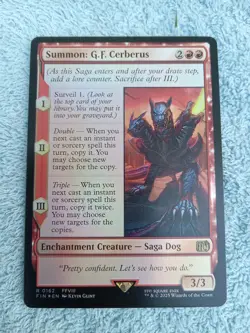 Summon: G.F. Cerberus x1 1x FOIL Final Fantasy MTG MINT PACK FRESH!! - Image 1