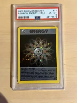 Pokemon TCG Rainbow Energy 17/82 Team Rocket Holo PSA 6 MINT 2000 rare graded - Image 1