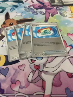 4x Poke Pad 081/088 Reverse Holo x4 - NM Perfect Order Pokemon Playset ME03 - Image 1