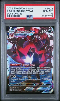 2022 POKEMON SWORD & SHIELD LOST ORIGIN #TG22 FULL ART/ETERNATUS VMAX PSA 10 - Image 1