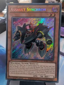 YuGiOh! Assault Synchron BLMR-EN003 Secret Rare 1st Ed - Image 1