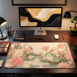 MTG Playmat | Lofi Frog Desk Mat | Ocean Themed Playmat | Unofficial MTG Playmat - Image 1