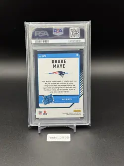 2024 Panini Donruss Optic Rated Rookie Holo Drake Maye Patriots #229 PSA 9 - Image 2