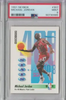 1991-92 1991 Skybox MICHAEL JORDAN #307 PSA 9 Mint HOF Bulls THE GOAT - Image 1