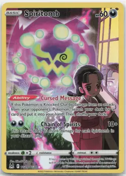 Spiritomb Holo Ultra Rare TG09/TG30 SWSH11: Lost Origin Trainer Gallery NM - Image 1