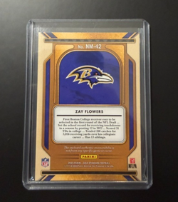 ZAY FLOWERS 2023 Panini Gold Standard Newly Minted Rookie Card #NM-42 11/49 - Image 2