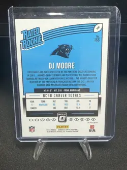 2018 Panini Donruss Optic D.J. Moore #166 Red and Yellow Rated Rookie - Image 2