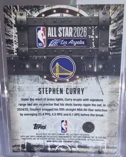 2025-26 Topps Chrome Cactus Jack All-Star Exclusive Stephen Curry Warriors #18 - Image 2