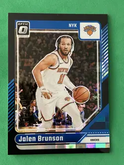 2024-25 Donruss Optic Jalen Brunson Black Pandora Prizm #10/15 SSP - Image 1