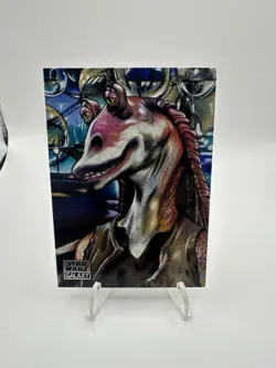 2018 Topps Star Wars Galaxy New Visions Jar Jar Binks and Otoh Gunga #14 - Image 1