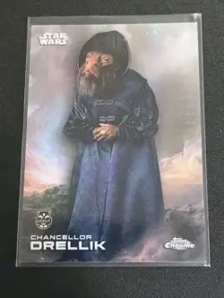 2025 Topps Chrome Star Wars #111 CHANCELLOR DRELLIK Debut Prism Refractor - Image 1