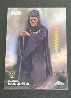 2025 Topps Chrome Star Wars #37 ELDER NAASA Debut Prism Refractor - Image 1