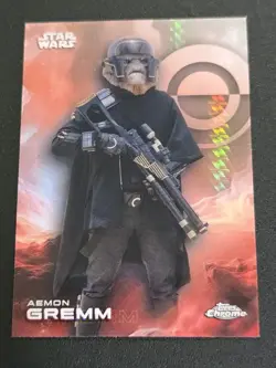 2025 Topps Chrome Star Wars #103 AEMON GREMM Prism Refractor - Image 1