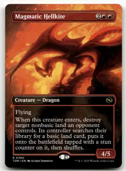 Magmatic Hellkite (Borderless) #380 (NM) Tarkir Dragonstorm TDM Magic MTG - Image 1