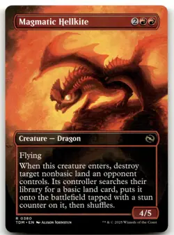 Magmatic Hellkite (Borderless) #380 (NM) Tarkir Dragonstorm TDM Magic MTG - Image 2