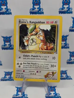 Blaine's Kangaskhan 36/132 Gym Heroes Pokemon MP - Image 1