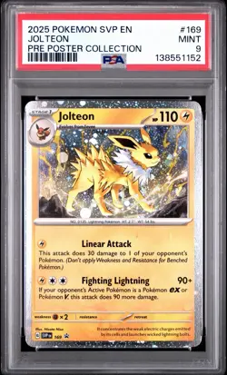 Pokemon Prismatic Evolutions Jolteon #169 Poster Collection Promo - PSA 9 - Image 1